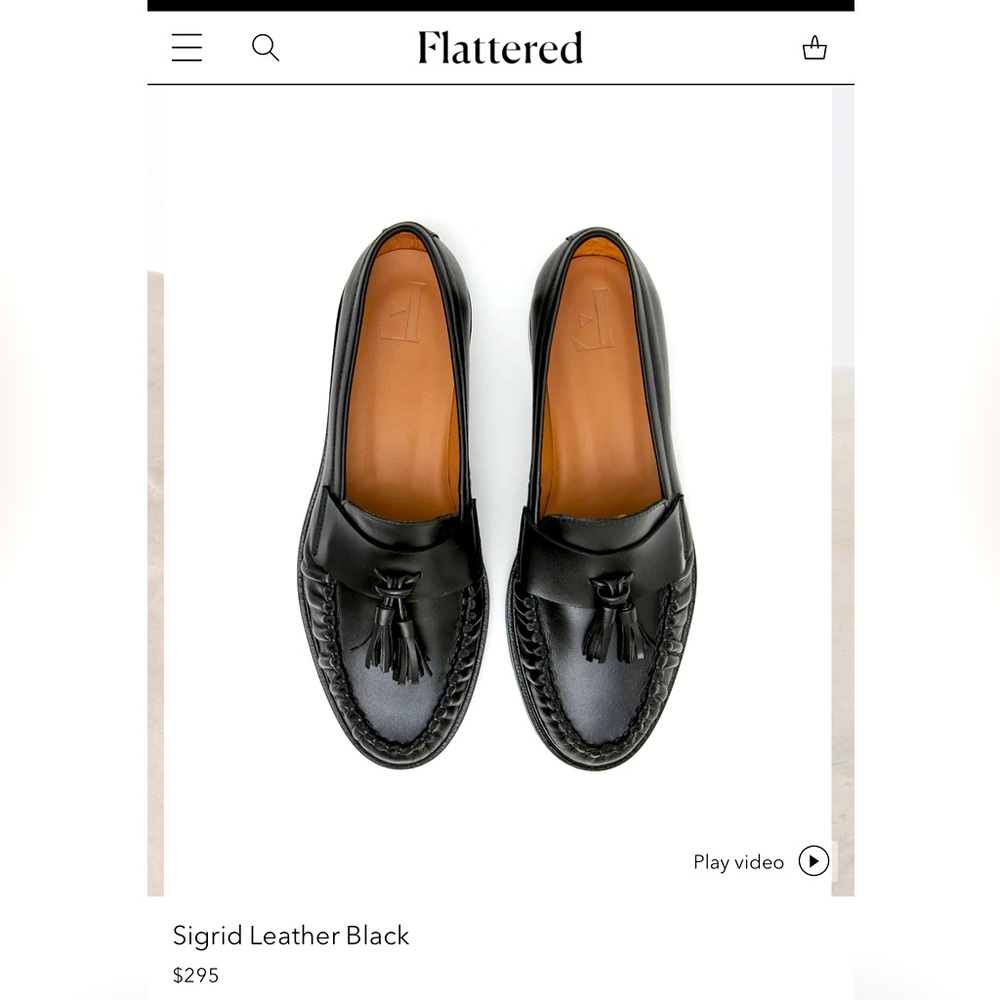 Flattered Sigrid Tassel Loafer in Black 39 / US 8.5